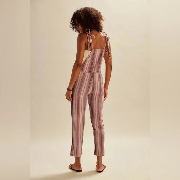 Free People Freya Stripe Overalls - Picture 2 of 7
